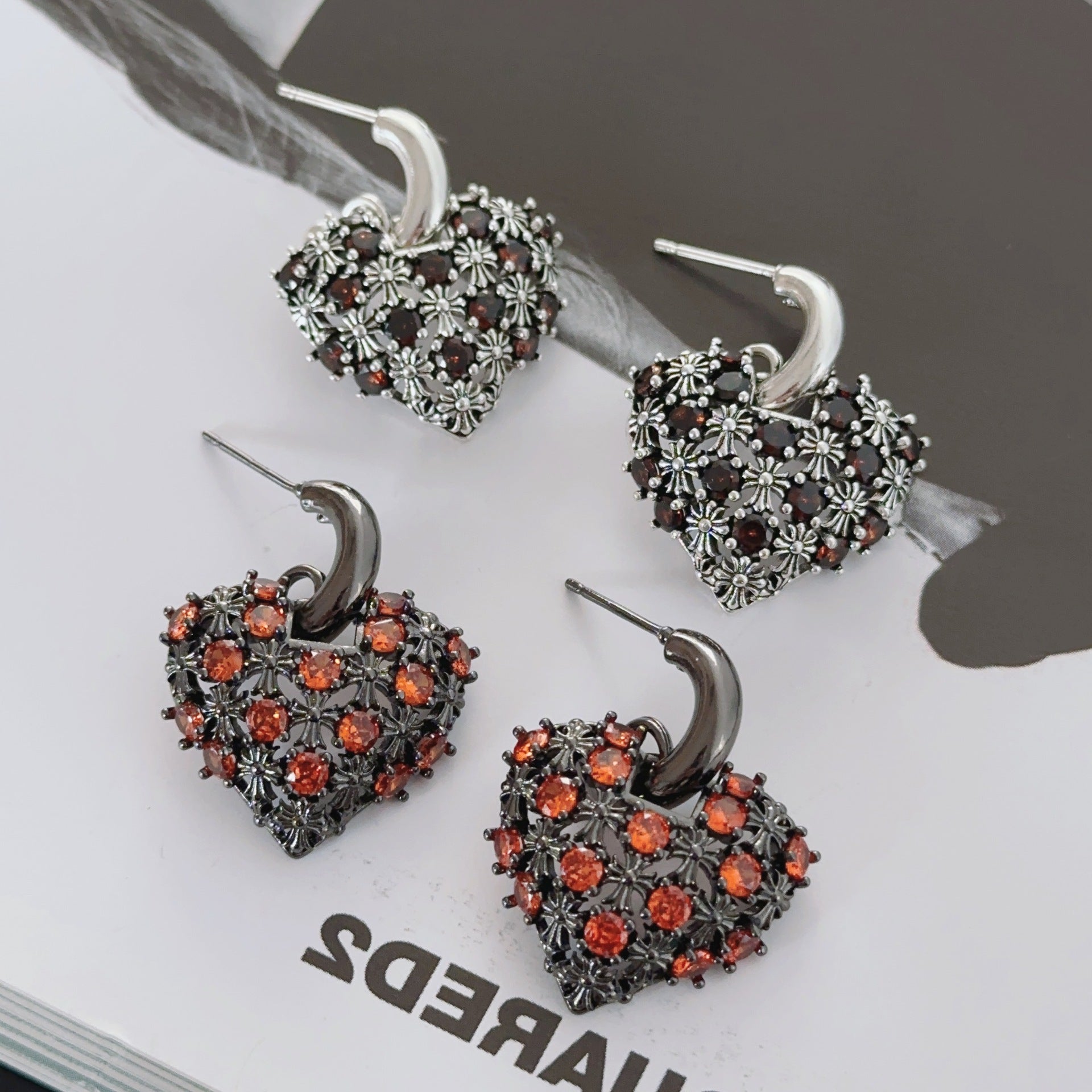 Wholesale Love Zircon Earrings